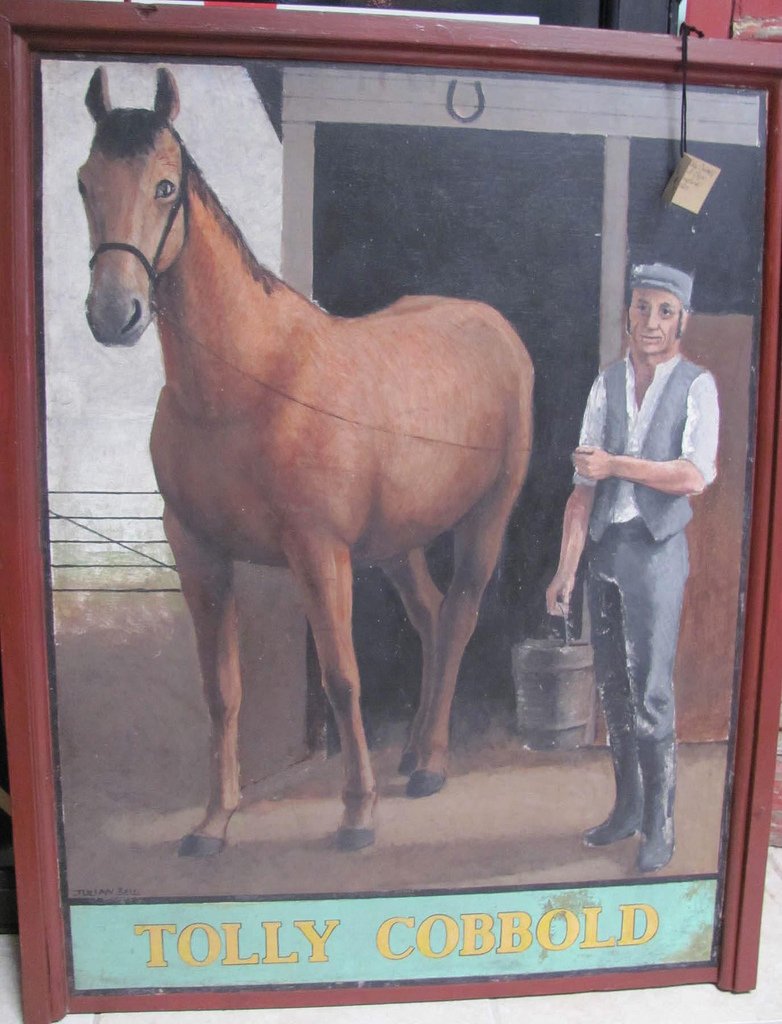 Rare Vintage English Pub Sign: This is a Rare Vintage English Pub Sign - 33" x 42"PAINTED/ DOUBLE SIDED