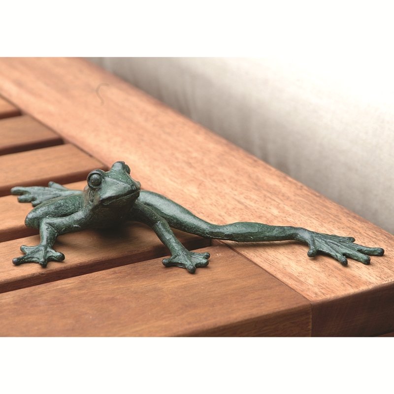 FROGGY LONGLEGS: Froggy Longlegs - Weight: 1.00 Lbs - Size: 2.5"H 9.5"W 4"D - Material: Cast Iron