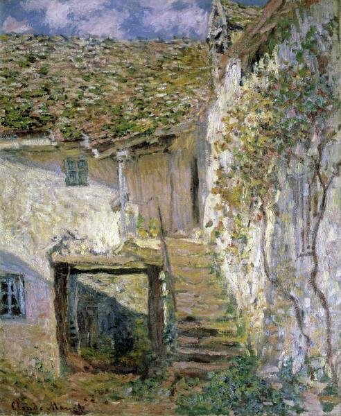 CLAUDE MONET - THE STAIRCASE: Claude Monet - The Staircase - 18 X 22 In. - This Giclée Print Is Gallery Stretched And Ready To Hang Or Lean Against A Wall, Or Display On An Easel. - A Giclée Print Is The Highest Quality Print Av