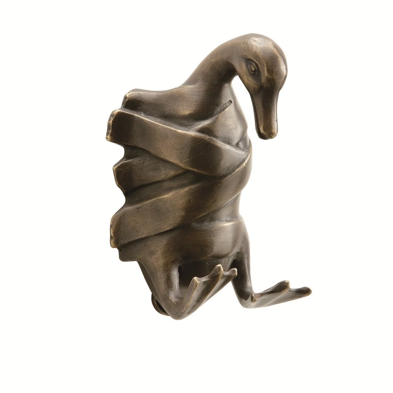 DUCK TAPE DOORKNOCKER: Duck Tape Doorknocker - Weight: 1.40 Lbs - Size: 6"H 4"W 4"D - Material: BRASS