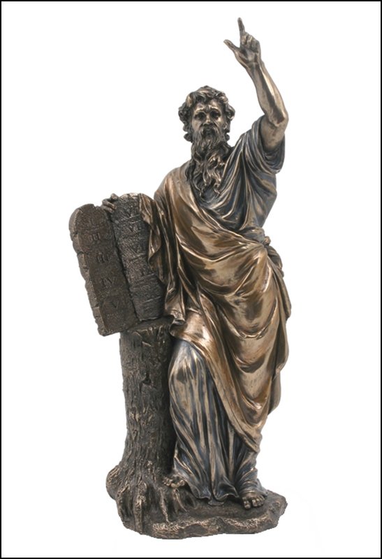 PROPHET MOSES - BRONZE: Prophet Moses - Material - Cold Cast Bronze - Size - 13 3/4