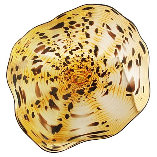 HAND BLOWN - LARGE CLASSIC WALL ART: Hand Blown Art Glass - Large Classic Wall Art - Dimensions: D=21" - This Is A Hand Blown One-of-a-kind Piece Of Art Glass. As Such, Color And Pattern Variations Should Be Expected.