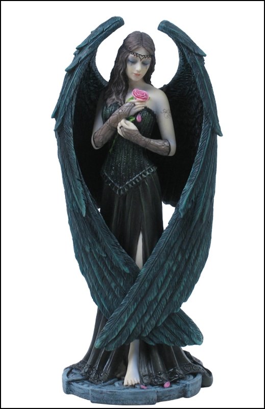 ANGEL ROSE: Angel Rose - Material - Poly Stone - Size - (h) 8 7/8