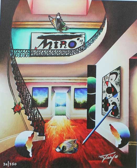 FERJO - MIRO: Artist: Ferjo. Title: MIRO. Medium: . Image Size: 11" x 9".. __________Artist Biography: Fernando de Jesus Oliveira (known as Ferjo) was born in Bahia, Brazil in 1946.A master of perspective, Ferjo is