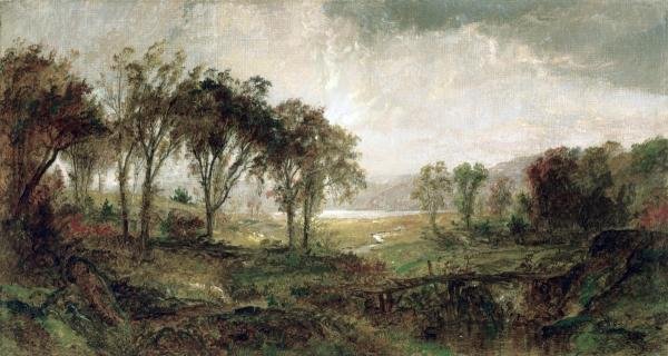 JASPER FRANCIS CROPSEY - HASTINGS ON HUDSON: Jasper Francis Cropsey - Hastings On Hudson - 36 X 19 1/4 In. - This Giclée Print Is Gallery Stretched And Ready To Hang Or Lean Against A Wall, Or Display On An Easel. - A Giclée Print Is The Highe