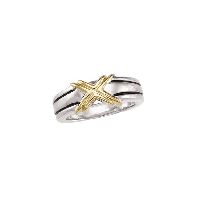 X-DESIGN RING: X-DESIGN RING - Ster_14Ky / Ring / P / Metal Fashion Ring - Weight: 4.61DWT - GramWeight: 7.17 - Ring Size: 6 - We Have Other Sizes