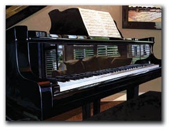 Denard Stalling - Encore 24x32: Encore is a canvas giclee depicting a grand piano by Denard Stalling. This 24x32 canvas is gallery wrapped . - 24x32