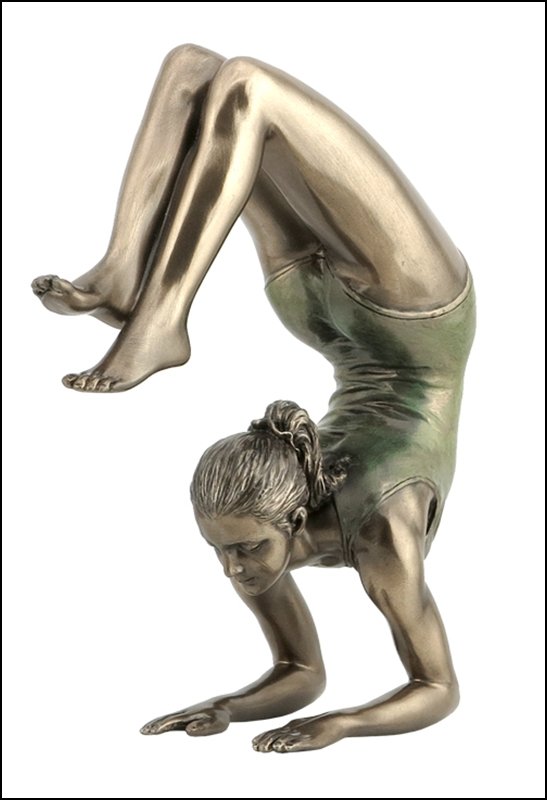YOGA - BRONZE: Yoga-scorpion Pose - Material - Cold Cast Bronze - Size - 5 1/2