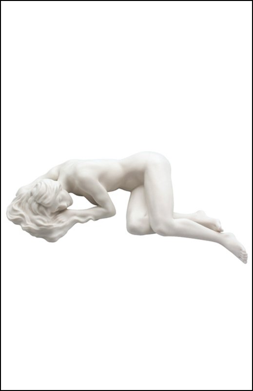 NUDE FEMALE: Nude-female-3(matt) - Material - Fine Porcelain - Size - (l) 9 1/2