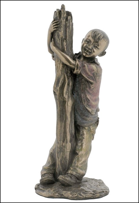 ORIENTAL YOUTH - BRONZE: Oriental Youth - Hide & Seek - Material - Cold Cast Bronze - Size - 6 3/4