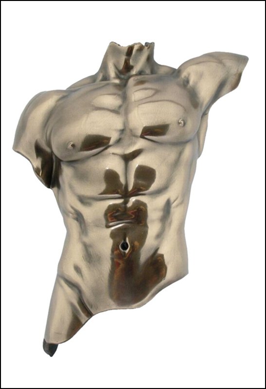 WALL PLAQUE MALE TORSO - BRONZE: Wall Plaque Male Torso - Material - Cold Cast Bronze - Size - 7 7/8