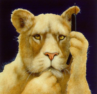 CALL OF THE WILD - WILL BULLAS: Call Of The Wild - Will Bullas - Hand Signed - Limited Edition Print - Image Size: 9 1/2"w X 9 1/2"h. Edition Size:450 - How could the lioness of yesteryear have managed the pride without her trusty c