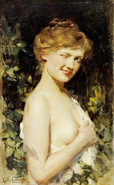 LEON FRANCOIS COMERRE - LE CLIN D'OEIL: Leon Francois Comerre - Le Clin D'oeil - 24 7/8 X 40 In. - This Giclée Print Is Gallery Stretched And Ready To Hang Or Lean Against A Wall, Or Display On An Easel. - A Giclée Print Is The Highest Qu