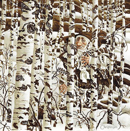 A CHRISTENSEN CHARACTER CLEVERLY CAMOUFLAGED IN A -: A Christensen Character Cleverly Camouflaged In A - James C. Christensen - Hand Signed - Limited Edition Print - - Image Size: 12"w X 12"h. Edition Size:3500 - Have you truly discovered all there is t