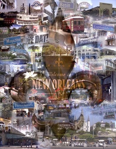 Giesla - New Orleans 18x24: New Orleans 18x24 Gallery Wrapped Canvas Giclee by Giesla - 18x24