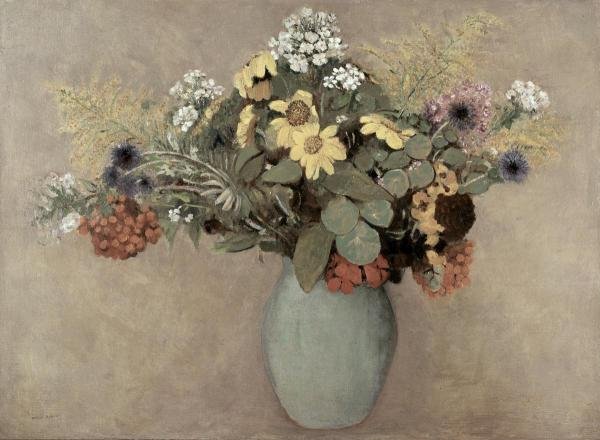 ODILON REDON - FLOWER STILL LIFE #2: Odilon Redon - Flower Still Life #2 - 40 X 29 3/8 In. - This Giclée Print Is Gallery Stretched And Ready To Hang Or Lean Against A Wall, Or Display On An Easel. - A Giclée Print Is The Highest Quali