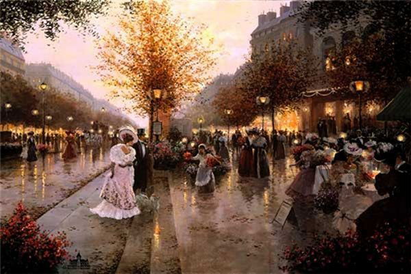 An Evening Out by Christa Kieffer: An Evening Out by Christa Kieffer - Edition Size: 495 - Canvas - Signed & Numbered Dimensions: 20 x 30 Release Date: 2-2000 ……….Christa Kieffer was born in Tubingen, Germany. As a child, her ear