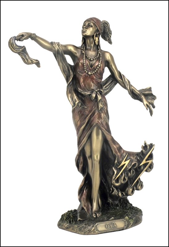 OYA - BRONZE: Oya - Goddess Of Wind, Storm And Transformation - Material - Cold Cast Bronze - Size - 8 3/4