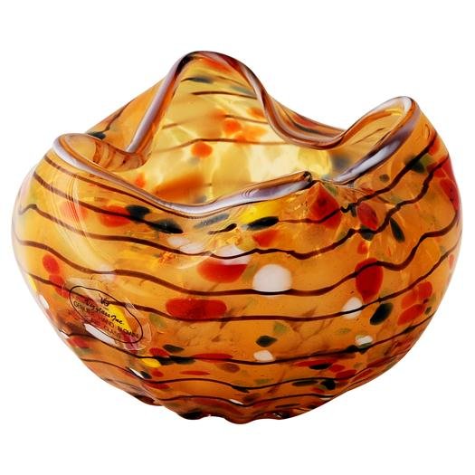 HAND BLOWN - CANDLE HOLDER: Hand Blown Art Glass - Candle Holder - - This Is A Hand Blown One-of-a-kind Piece Of Art Glass. As Such, Color And Pattern Variations Should Be Expected.