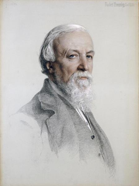 ANTHONY FREDERICK AUGUST SANDYS - PORTRAIT OF ROBERT: Anthony Frederick August Sandys - Portrait Of Robert Browning - 30 X 40 In. - This Giclée Print Is Gallery Stretched And Ready To Hang Or Lean Against A Wall, Or Display On An Easel. - A Giclée Prin