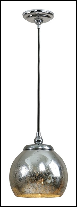 NAVARRE MINI PENDANT: Navarre Mini Pendant - Voltage: 110 - Material: METAL,DISTRESSED MERCURY GLASS - Overall Depth: 10 Inches - Overall Width: 10 Inches - Overall Height: 13.5 Inches - Weight: 8 Lbs. - Diameter: 10 Inche