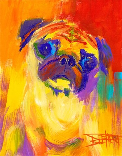 Robert Blehert - Pugness 24X30: Pugness by Robert Blehert Gallery wrapped canvas - 24x30