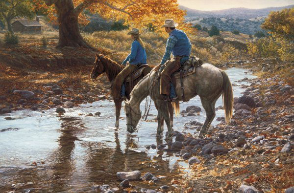 Heart and Home by Tim Cox: Heart and Home by Tim Cox - Edition Size: 950 - Print - Signed & Numbered Dimensions: 20 x 30 Release Date: 10-2008 ..........As a young child, Tim Cox vowed he “was going to be a cowboy artist" whe