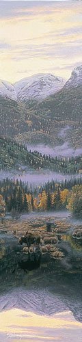 NORTHERN REFLECTIONS - STEPHEN LYMAN: Northern Reflections - Stephen Lyman - Hand Signed - Limited Edition Print - Image Size: 8"w X 33"h. Edition Size:550 - This dramatically formatted view is quintessential Steve Lyman. Through the eyes