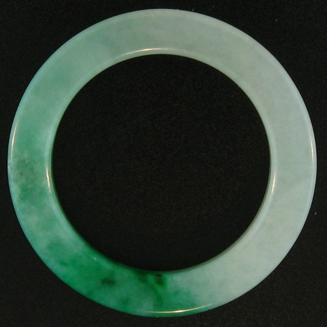 NATURAL GREEN JADE LOOSE: This Is A-one-of-a-kind - Natural Green Jade Loose - Metal: N/a Karat: N/a Stone Size: 47x7mm Details: Large Open Circle - This Is Guaranteed Grade A Jade (jadeite)