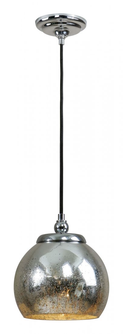 NAVARRE MINI PENDANT: Navarre Mini Pendant - Voltage: 110 - Material: METAL,DISTRESSED MERCURY GLASS - Overall Depth: 10 Inches - Overall Width: 10 Inches - Overall Height: 13.5 Inches - Weight: 8 Lbs. - Diameter: 10 Inche