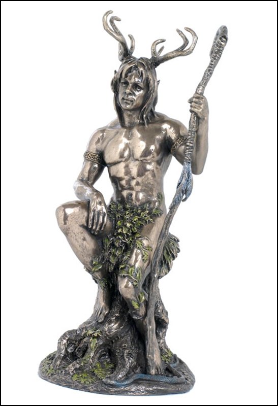 HERNE THE HUNTER - COLD CAST BRONZE: Herne The Hunter - Material - Cold Cast Bronze - Size - 10 3/4