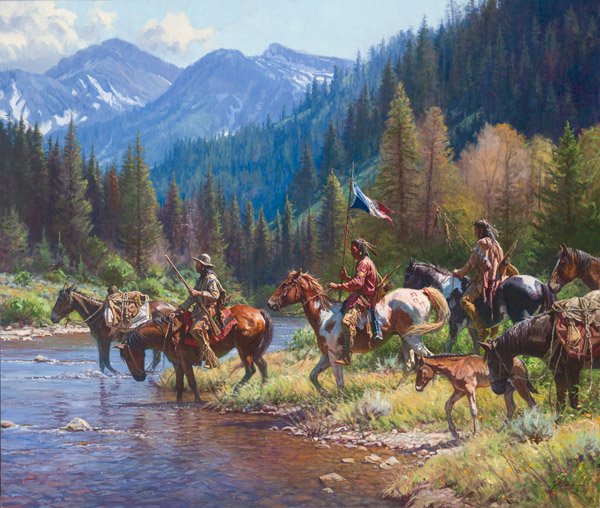 New Wealth for the Blackfeet by Martin Grelle: New Wealth for the Blackfeet by Martin Grelle - Edition Size: Open - Giclee on Canvas, Open Edition Signed Dimensions: 11 x 14 Release Date: 1-2013 ……….Whether painting the Native Americans in a