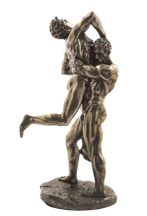 HERCULES AND ANTAEUS - COLD CAST BRONZE: Hercules And Antaeus - Material - Cold Cast Bronze - Size - 10 3/4