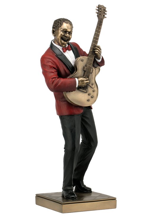 GUITAR PLAYER - COLD CAST BRONZE: Guitar Player - Material - Cold Cast Bronze - Size - 12 3/4