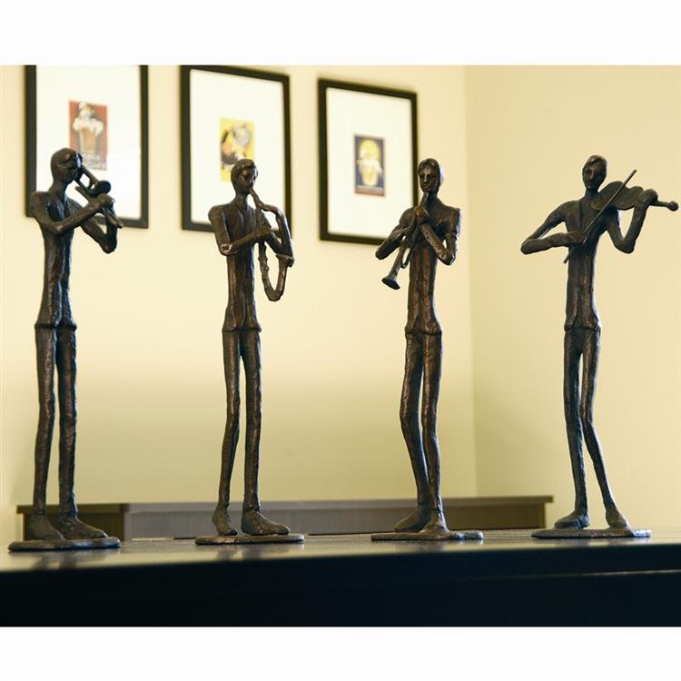 Jazzy Quartet: Dimensions: 15.5"H 8"W 4"D Material: Brass Weight: 18.00lbs