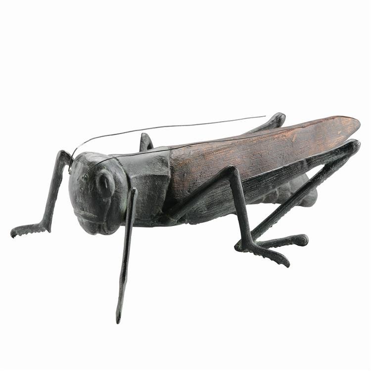 Garden Cricket: Dimensions: 4"H 12.5"W 7.5"D Material: CAST IRON Weight: 3.00lbs
