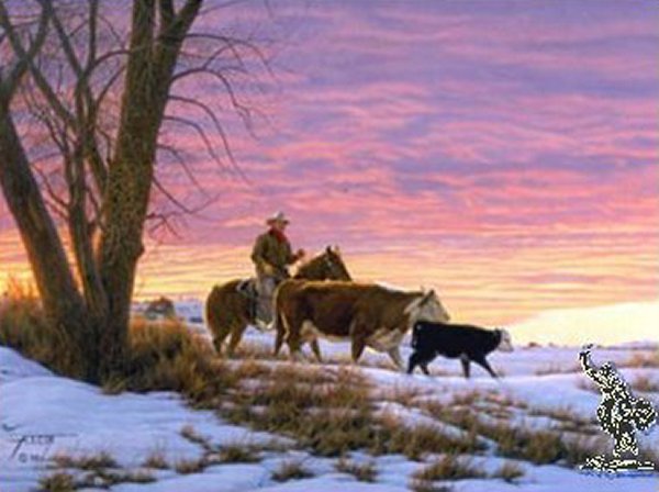 Winter Work by Tim Cox: Winter Work by Tim Cox - Edition Size: 950 - Print - Signed & Numbered Dimensions: 16 x 24 Release Date: 4-2008 ……….As a young child, Tim Cox vowed he “was going to be a cowboy artist” when