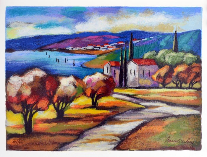 BRODINKSY, SLAVA - CALM WATERS: Artist: Brodinksy, Slava. Title: Calm Waters. Medium: Serigraph On Paper. Image Size: 9" X 12.5". Paper Size: 13.5" X 10". Limited Edition Size: 495. __________artist Biography: Slava Brodinsky Is A M