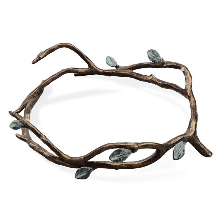 Branch Birdbath / Birdfeeder Base: Dimensions: 3.5"H 15"W 12.5"D Material: ALUMINUM Weight: 1.25lbs