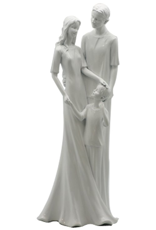 FAMILY TIME - BOY(WHITE): Family Time - Boy(white) - Material - Poly Stone - Size - (h) 13 3/8