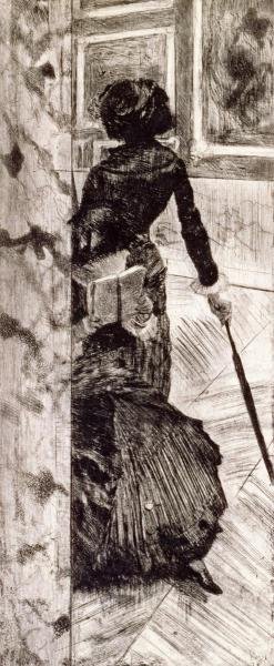 EDGAR DEGAS - MARY CASSATT AT THE LOUVRE: Edgar Degas - Mary Cassatt At The Louvre - 30 X 40 In. - This Giclée Print Is Gallery Stretched And Ready To Hang Or Lean Against A Wall, Or Display On An Easel. - A Giclée Print Is The Highest Qual