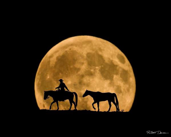 Full Moon Ride by Robert Dawson: Full Moon Ride by Robert Dawson - Edition Size: Open - Open Giclee Poster Dimensions: 24 x 36 Release Date: 8-2012 ……….Robert Dawson's romance with the west started as a young boy growing up in 