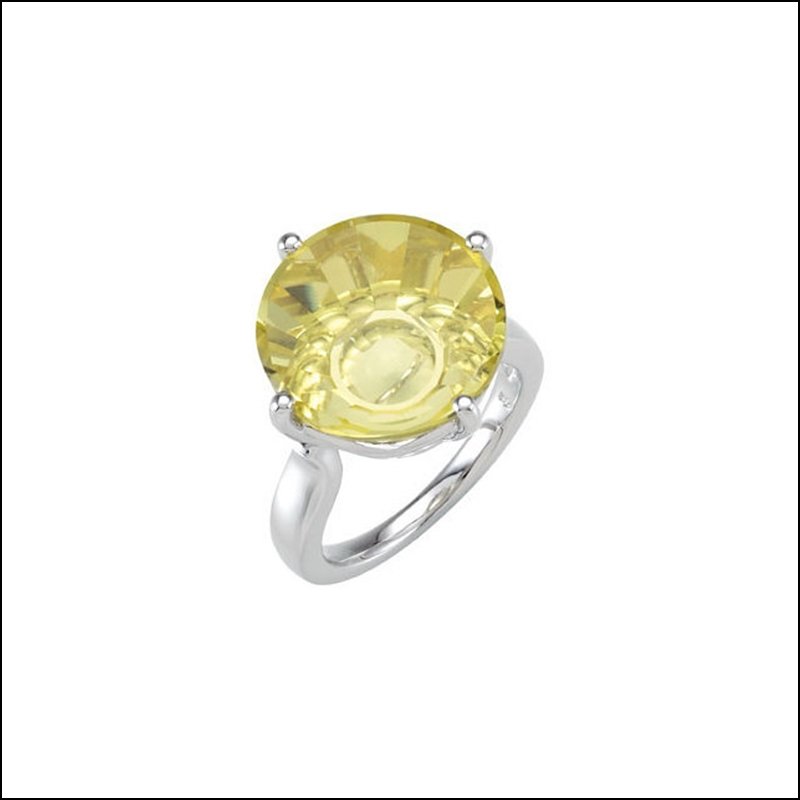GENUINE LIME QUARTZ RING: GENUINE LIME QUARTZ RING - Ster / Size 07.00/ 16.00X16.00 Mm / P / Genuine Lime Quartz Ring - Weight: 3.02DWT - GramWeight: 4.7 - Ring Size: 7 - We Have Other Sizes