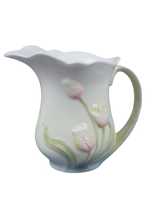 TULIP CREAMER: Tulip Creamer - Material - Fine Porcelain - Size - (l) 4 3/4