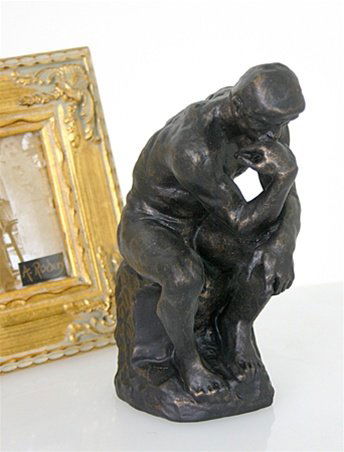 THE THINKER STATUE BY AUGUSTE RODIN, PARASTONE: The Thinker Statue By Auguste Rodin, Parastone Collection - Size: 5.5 In. X 4 In. X 2.5 In. Item Type: Rodin Statue Material: Resin With Bronze Patina Weight (lbs): 1.4 Lbs - - Rodin's The Thinker Is