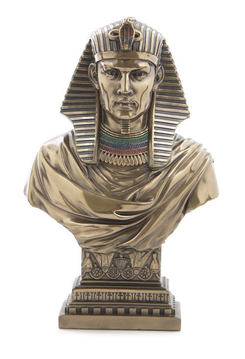 ART DECO STYLE EGYPTIAN PHARAOH BUST - COLD CAST BRONZE: Art Deco Style Egyptian Pharaoh Bust - Material - Cold Cast Bronze - Size - 8 1/4