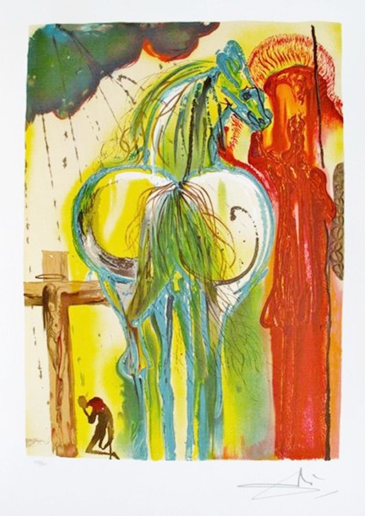SALVADOR DALI DALINEAN HORSE LE CENTURION LIMITED ED.: This Is A Salvador Dali Lithograph Print Titled "le Centurion" From The Dalinean Horse Suite. This Piece Has A Dali Plate Signed Signature On The Lower Right. Pencil Numbered From An Edition Of 500. I