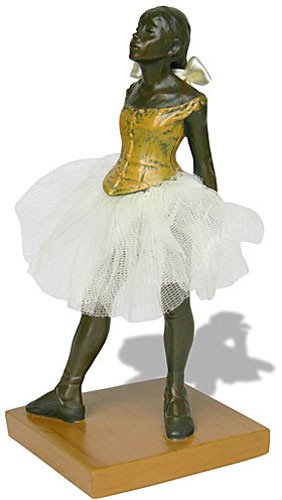 FOURTEEN-YEAR-OLD LITTLE DANCER BALLERINA STATUE BY: Fourteen-year-old Little Dancer Ballerina Statue By Degas - Size: 6.5 In. X 3.1 In. X 2.9 In. Item Type: Statue Material: Resin - Fabric Skirt And Bow Weight (lbs): 0.6 Drop - Petite Danseuse De Quato