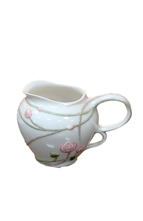 ROSE CREAMER: Rose Creamer - Material - Fine Porcelain - Size - (l) 4 1/8