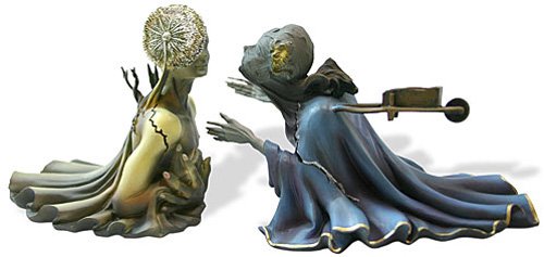 TRISTAN AND ISOLDE BALLET BY SALVADOR DALI: Tristan And Isolde Ballet By Salvador Dali - Size: 4 In. X 9 In. X 3 In. Item Type: Statue Material: Resin With Hand-painted Color Details Weight (lbs): 1 Lbs - - During His Years In America Dal’ Di